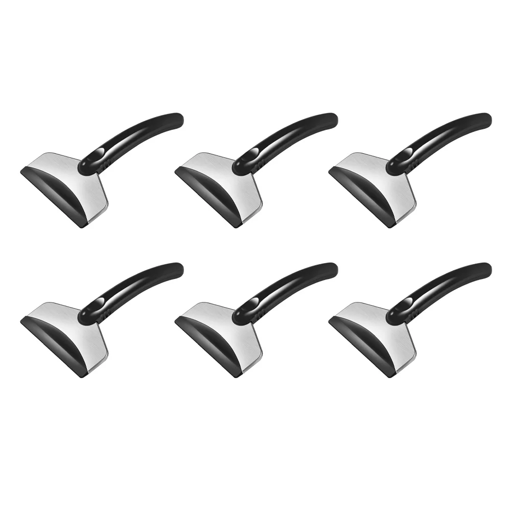 

6Pcs Metal Ice Scraper Car Snow Shovel Stainless Steel Handheld Anti-Freeze Handle Windshield Window Snow Removal Tool Winter