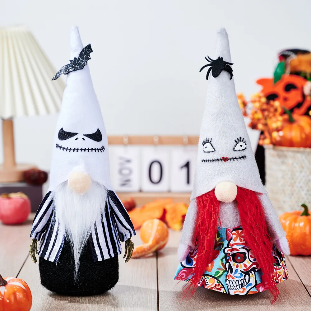 

Halloween Gnome Doll Halloween Gnome Plush Doll With Bat Spider Hat Halloween Gnomes Decorations Gnomes Gonks Ornaments