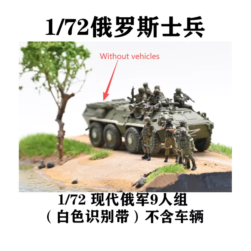 

1:72 Scale Resin Material 9 Modern Russian Soldiers Suitable For Tank Helicopter Scenes Collectible Decorative Gifts Display