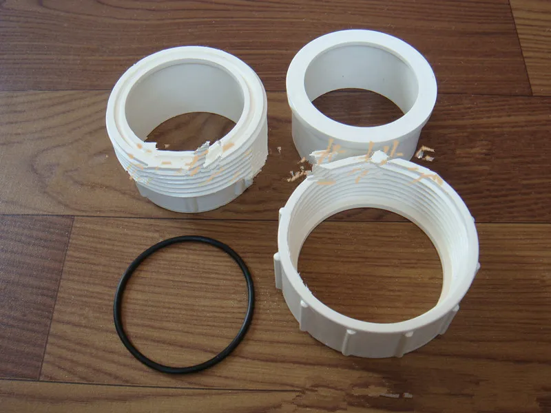 NEW 63mm Inner Dia.  Male Adapter PVC Pipe Coupler Connector  White