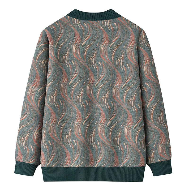 New Knitwear Women's Sweater Thickened And Warm Long Sleeve Cardigan Female Fall Clothing Women Knitwear Print Outerwear