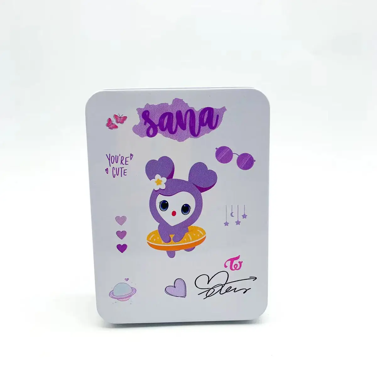 TWICE مرتين صندوق حديد 12*9*4 سنتيمتر صندوق تخزين بطاقة تخزين صندوق تخزين Nayeon Jeongyeon مومو سانا Jihyo Mina Dahyun Chaeyoung Tzuyu Kpop