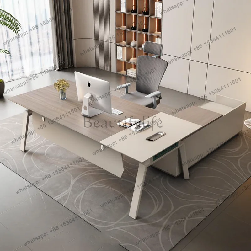 Display Aesthetic Office Desk Nordic Space Saving Design Wooden Office Desk Standing Modern Escritorio Oficina Unique Furniture