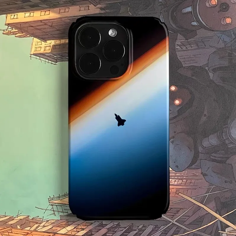 

Rainbow Gradient Airplane Art Phone Case for IPHONE 17 Air 16E 15 PROMAX 14 Plus 13 12 MINI 11 PRO 16Plus XR Acrylic Phone Cover