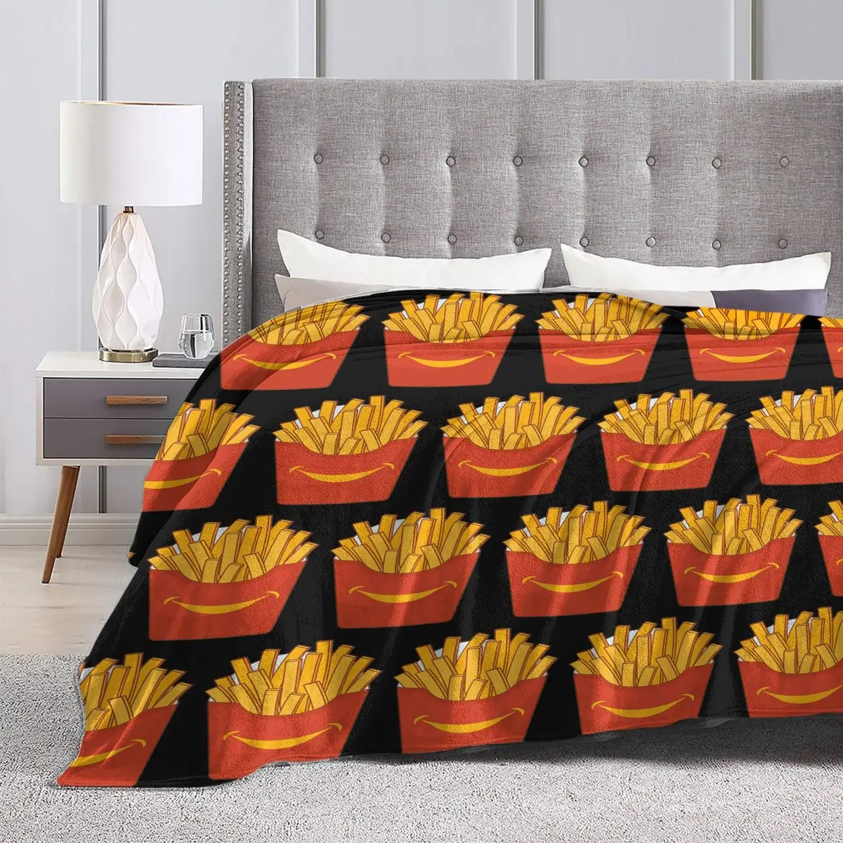 ماكدونالدز سعيد وجبة البطانيات الفانيلا أريكة رمي بطانية خفيفة الوزن للمنزل غرفة نوم السفر يلقي المفرش لحاف #2