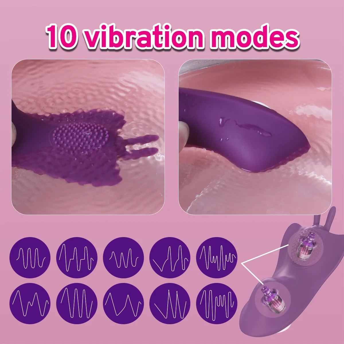 Vibromasseur papillon portable pour femme, stimulateur de clitoris et de points G, stimulateur de jaune d'orgasme, culotte télécommandée, jouets sexuels clitoridiens