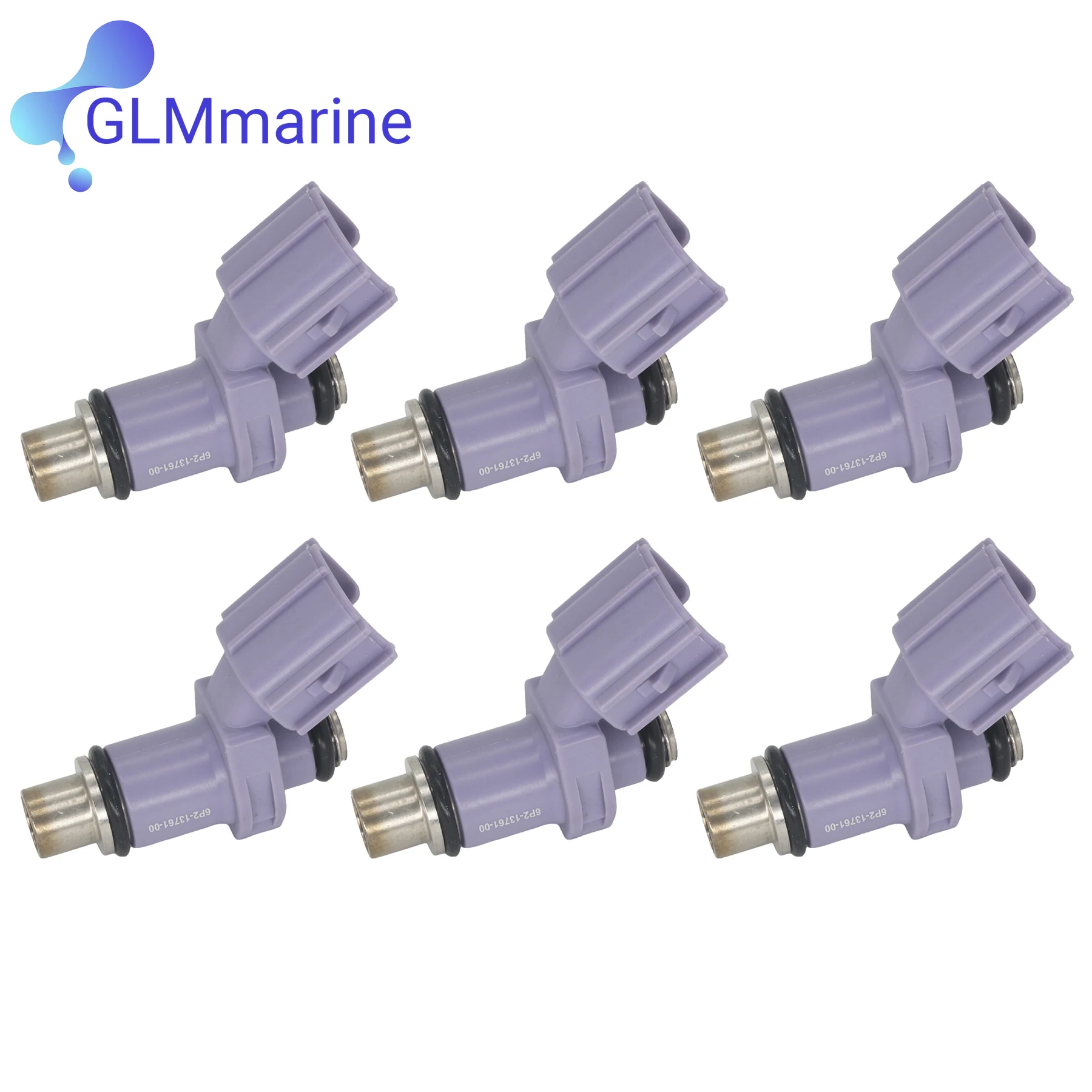 6 комплектов 6P2-13761-00 Топливная форсунка, совместимая с 4-тактным подвесным двигателем Yamaha 200HP 225HP 250HP 6P2-13761-10 6P2-13761-11
