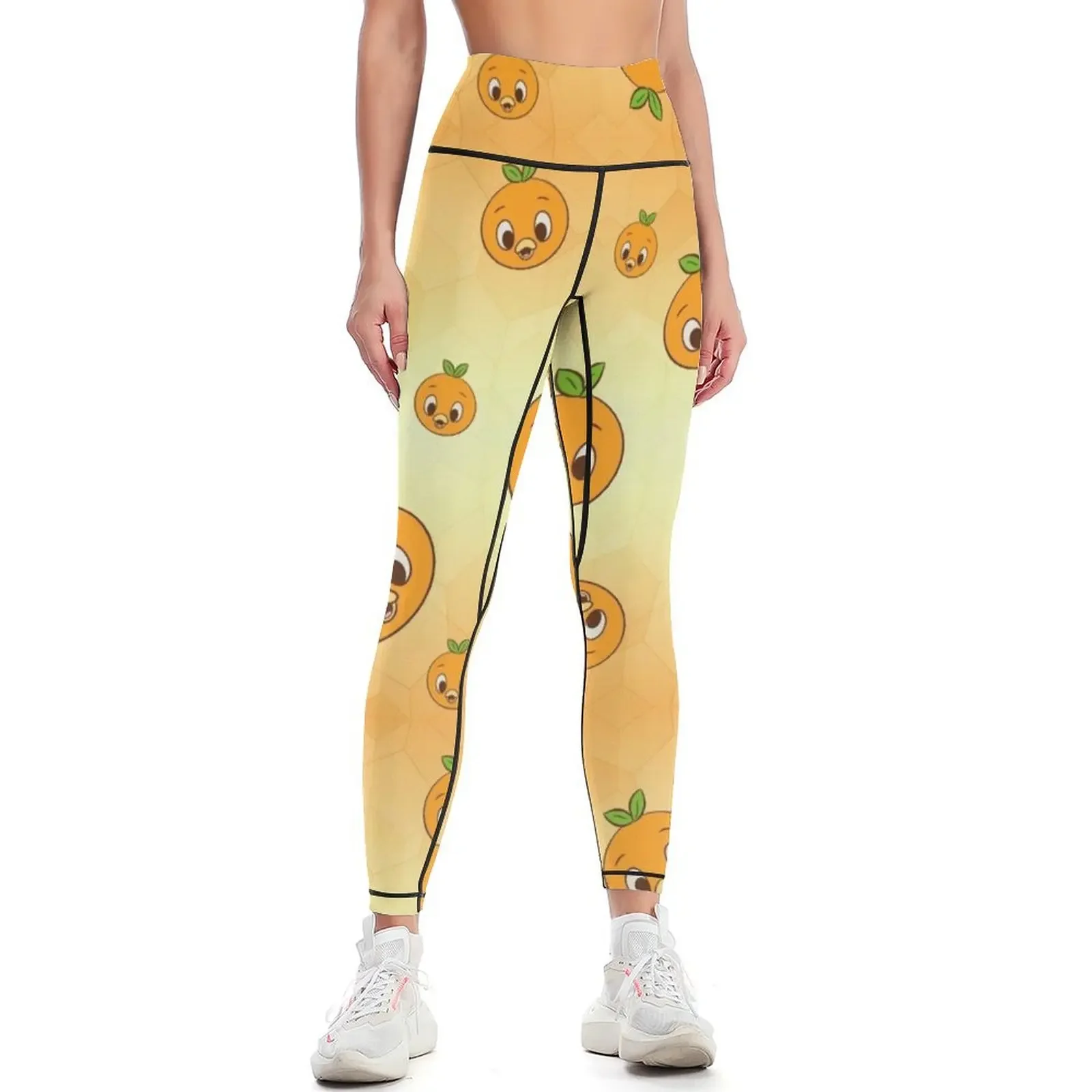 

Orange bird! Leggings sports shirts gym Women's push up push up tights for fitness set gym Womens Leggings