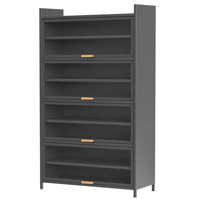 

Steel shoe cabinet, large-capacity multi-layer locker at the door of the home, balcony iron sheet metal stainless sun protection