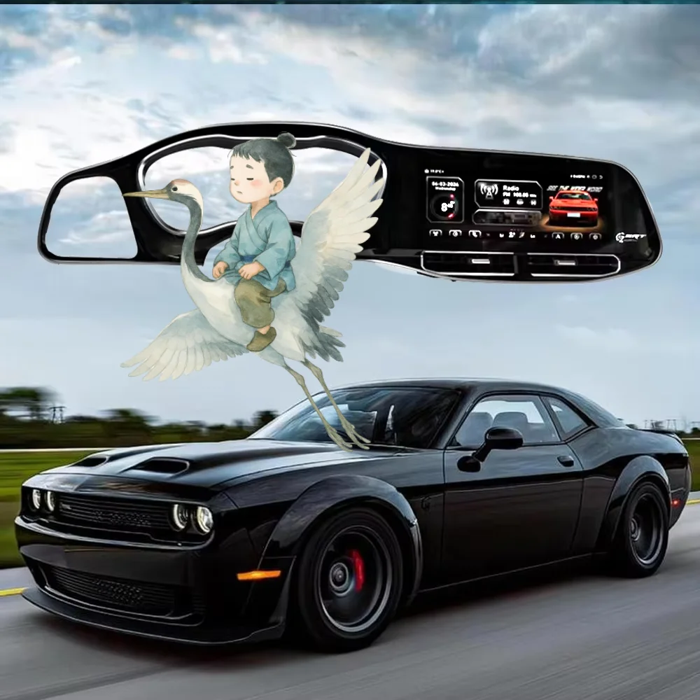 12.3 inch LCD Touch Screen Car Radio  Multimedia Player For Dodge  Challenger SRT Hellcat 2010- 2023 Carplay Android GPS Navi 4G