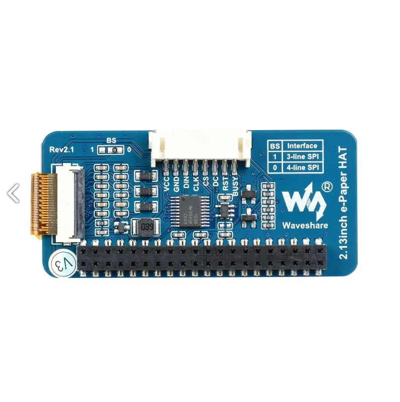 250x122, 2,13-calowy wyświetlacz E-Ink HAT dla Raspberry Pi