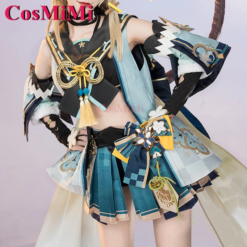 CosMiMi Kirara Cosplay Game Genshin Impact Kostum Manis Bagus Cantik Seragam Pertempuran Pesta Karnaval Pakaian Bermain Peran S-XL