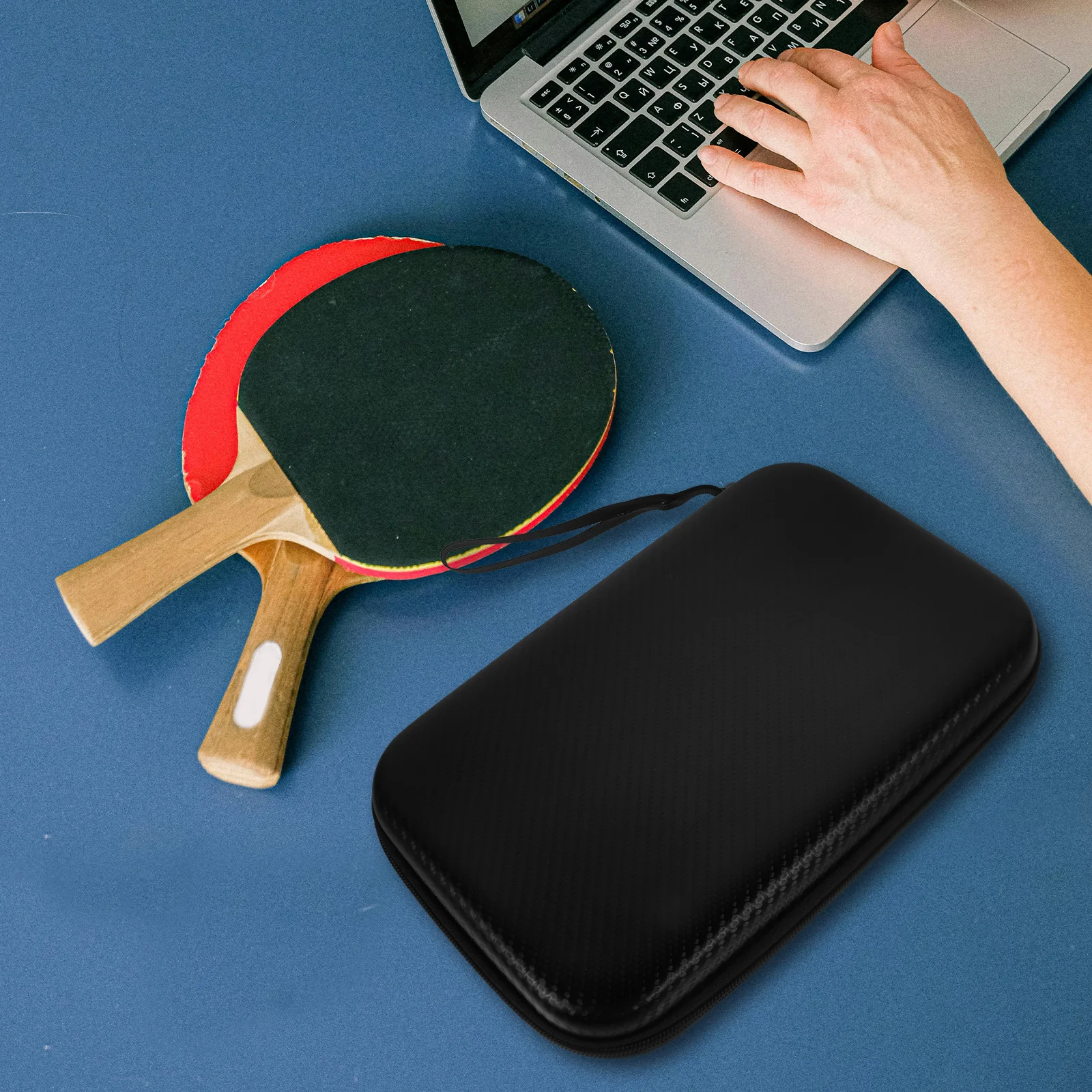 

Table Tennis Racket Box Pong Paddle Storage Bag Protective Organizing Case for Sports Anti-fall