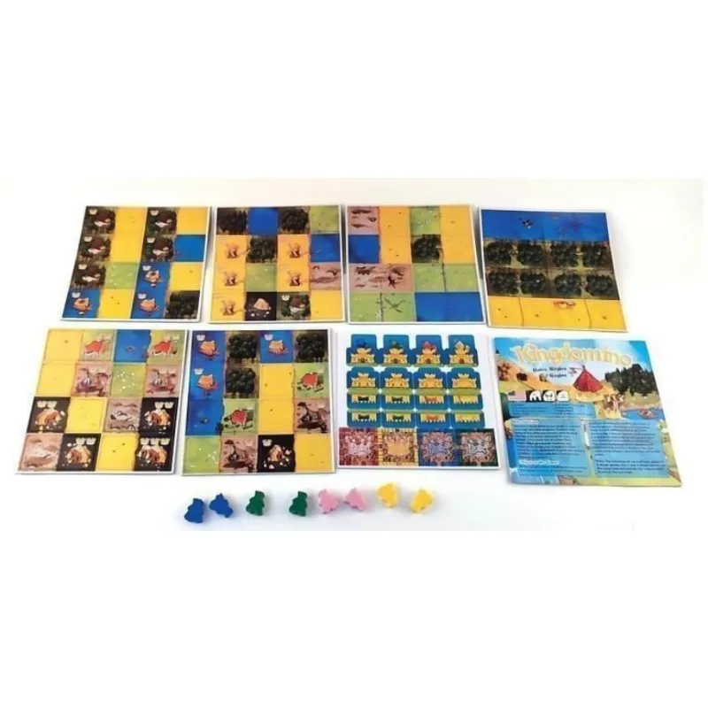 Deluxe Domino Kingdom Game Collection Cards with Artificial Placements for Puzzle Parties