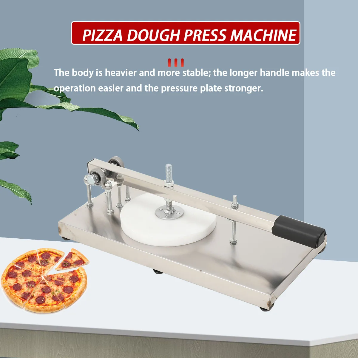 دليل كعكة الصحافة التجارية 20 سنتيمتر دليل البيتزا العجين الصحافة آلة سبيكة دليل الذرة التورتيلا أدوات الضغط العجين