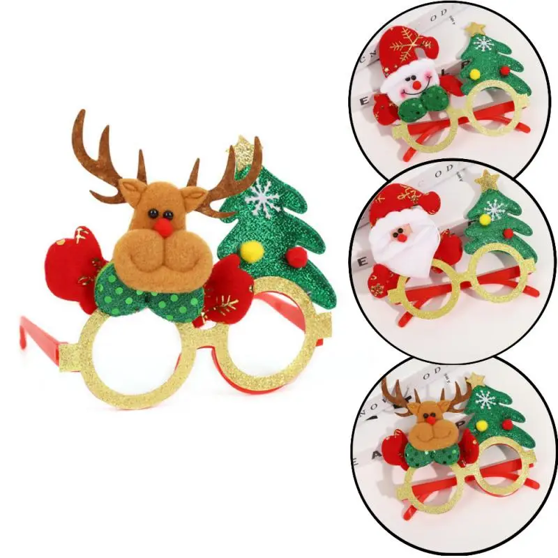 Gafas navideñas, gafas decorativas de plástico para chico Xmax, accesorio para disfraz de fiesta, accesorios para fotos, decoración navideña, regalo de Navidad 2024