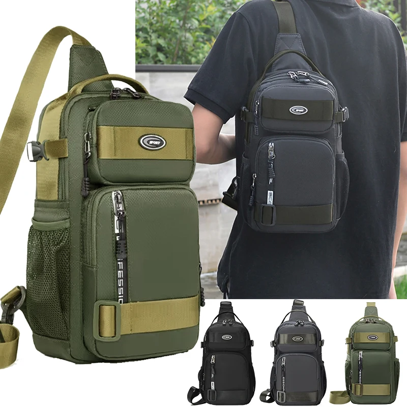 Fashion Multifunction Men's Shoulder Bag Outdoor Sling Crossbody Bags For Male Travel Trend High Capacity Sport Chest Bag