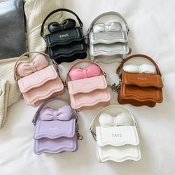 PU Leather Kids Shoulder Bag Solid Color Button Girls Princess Handbag Cute Travel Baby Mini Bags Coin Purse for Girl Boy