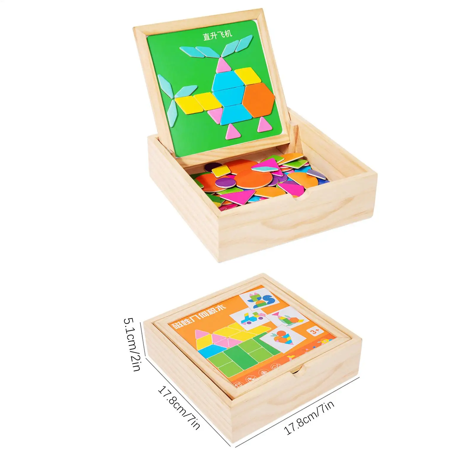 Магнитные танграммы, деревянные развивающие игрушки, головоломки STEM, игрушки для дошкольников, детского сада, детей, мальчиков и девочек, студентов, домашняя школа