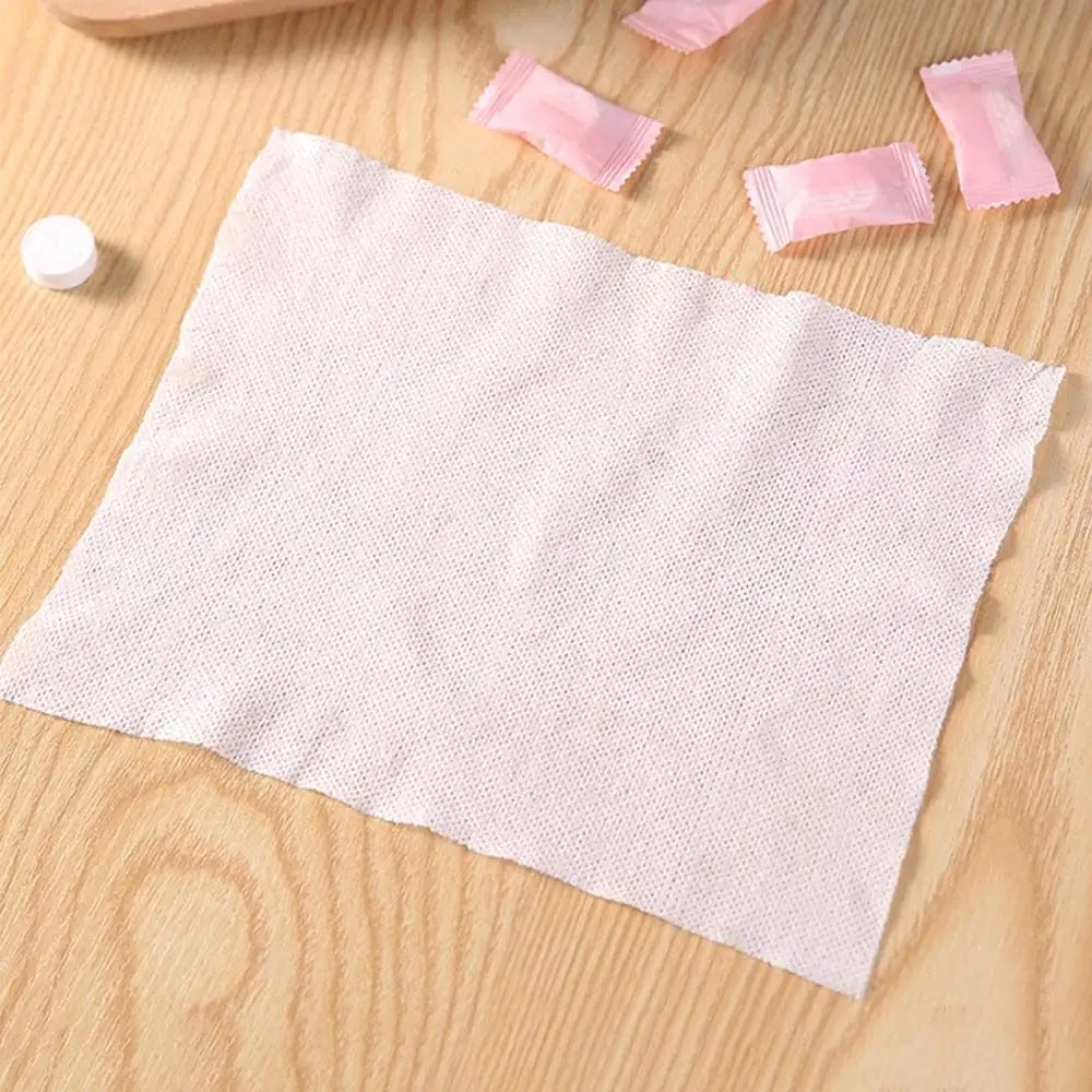 Hotel Travel Face Wash Tool Cotton Moistened Tissues Disposable Towel Water Wet Wipe Compressed Washcloth Compressed Face Towel