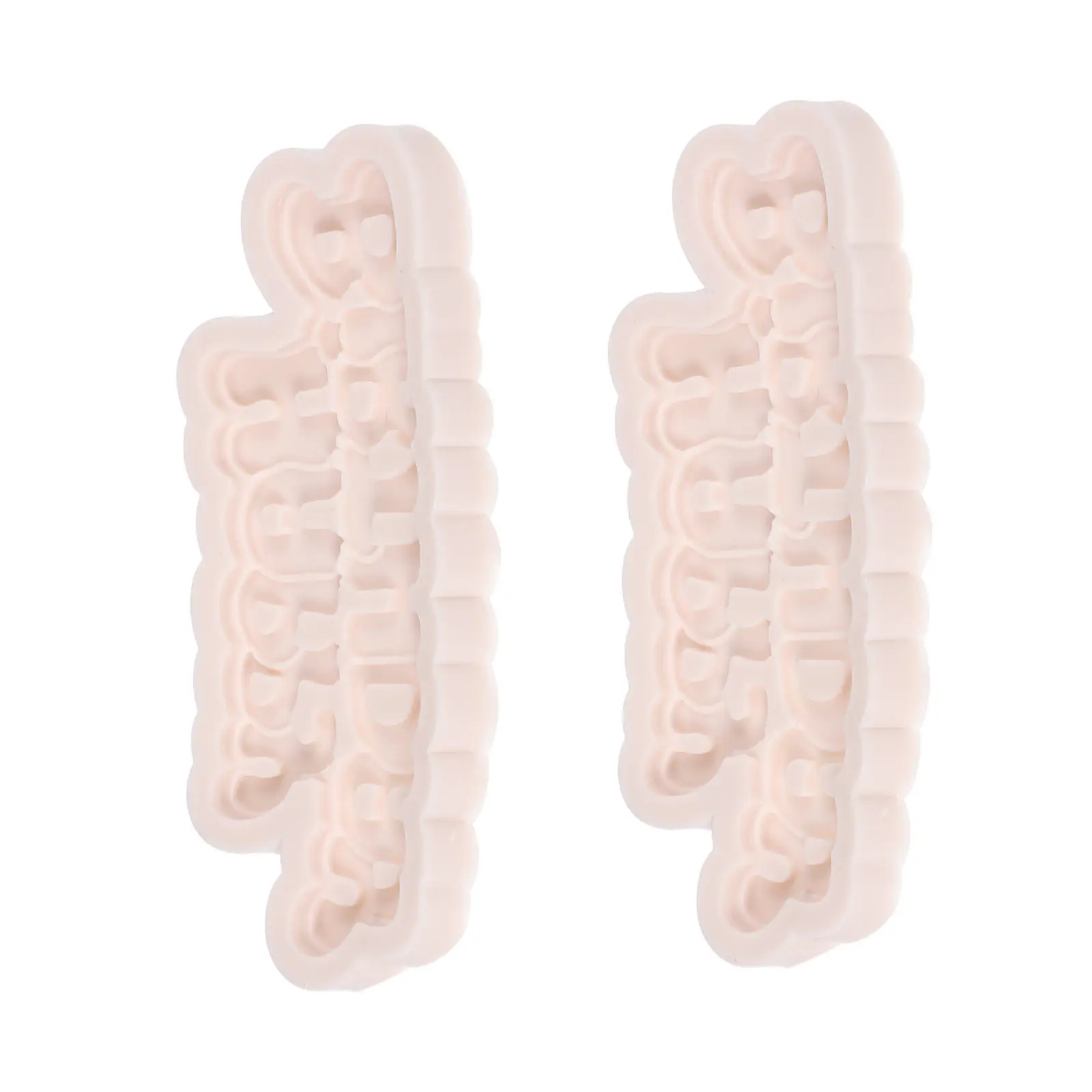 

Набор из 2 силиконовых форм для шоколада и фондана с креативным дизайном в виде букв, легко извлекаемые из формы, для выпечки