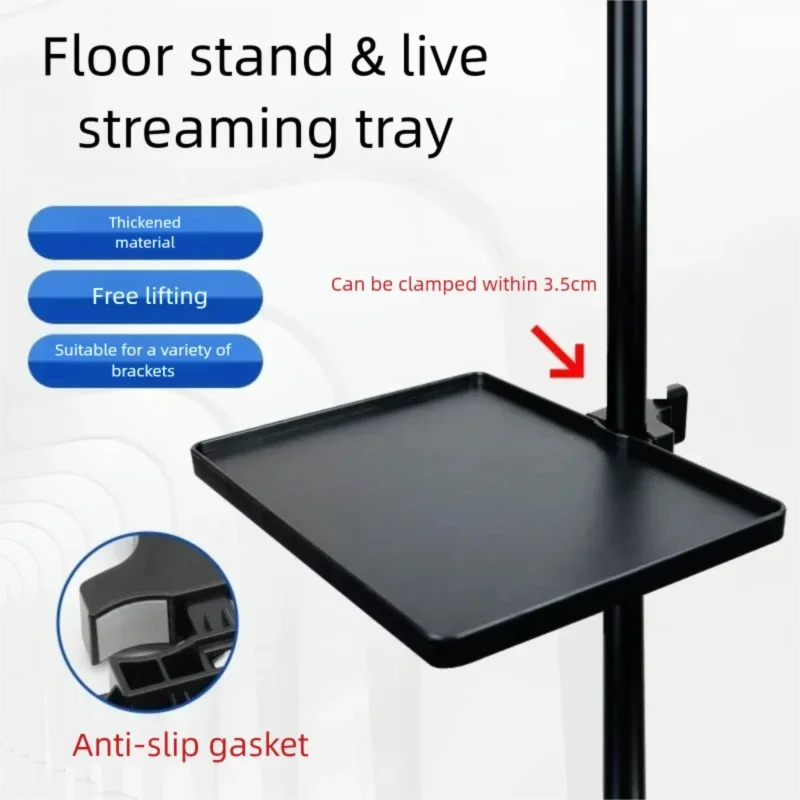 

Multi-Functional Plastic Tray - Mic & Sound Card Holder for Desktop Tripod