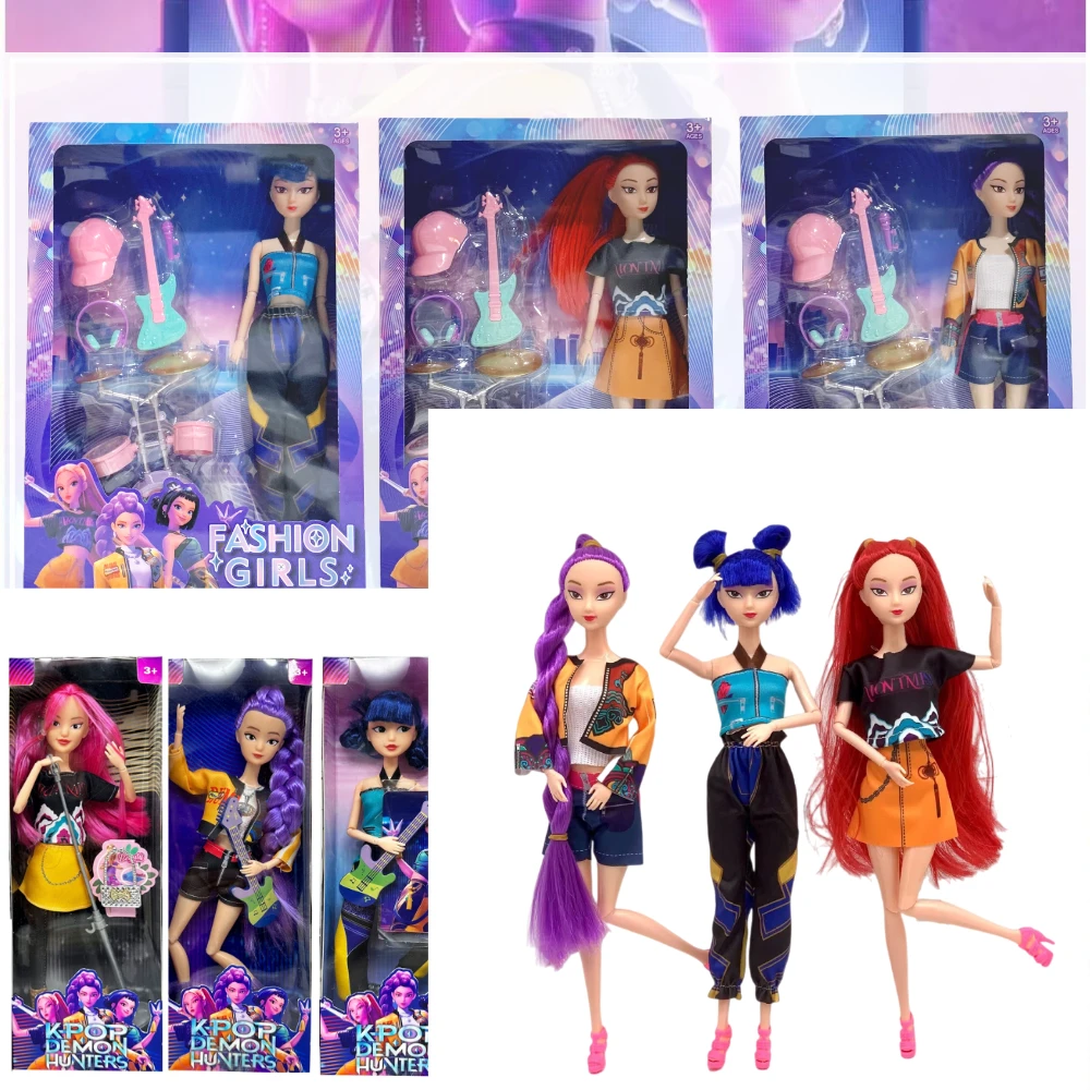 

New Anime Kpop Demon Hunter Vinyl Doll Girl Group Mobile Decoration Cartoon Doll Children's Birthday Surprise Gift Decoration