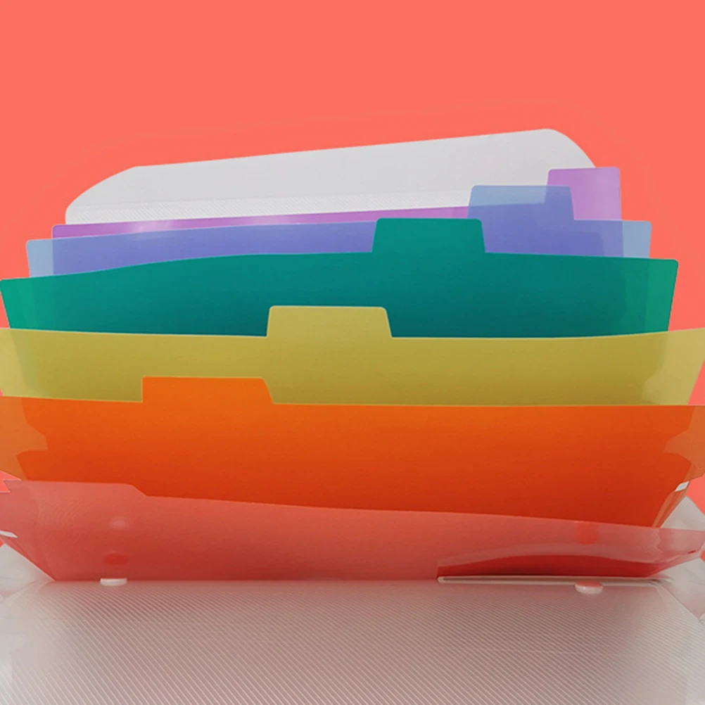 

2Pcs Multilayer Accordion Folder Snap Closure 7 Expandable Pockets Colorful Document File Organizer for Home Office Use