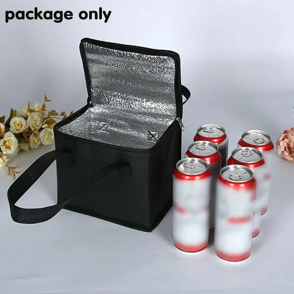 Isolierte Thermo-Tragetasche mit großem Stauraum, Kühltasche mit Reißverschluss, Thermo-Box für Picknick, Camping, Alufolie-Lebensmitteltaschen