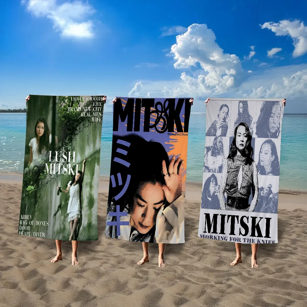

Singer Mitski Big Microfiber Beach Towels Quick Dry Towel Sand Beach Towels Pool Towel for Travel Swim Pool Yoga