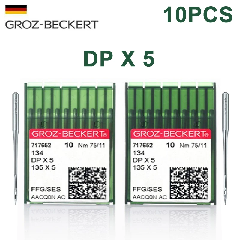 10PCS/1 Box Groz-Beckert 134 DPx5 135X5 Sy1955 Needles For Singer Pfaff Sewing Machine