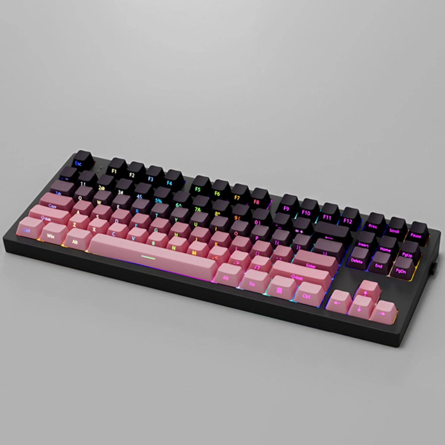 Blackberry 135 Keys Double Shot PBT Keycaps Cherry Profile Side Print Shine Through Keycaps for MX Switches Mechanical Keyboard