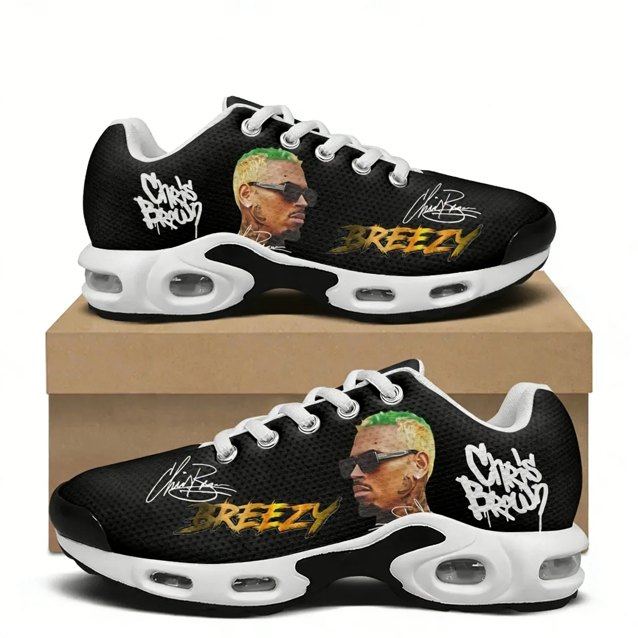 

Chris Brown Hip hop Rap Rock Singer Air Cushion Sneakers Men Women Teenager Lightweight Hiking Mountain Climbing Custom Sneaker