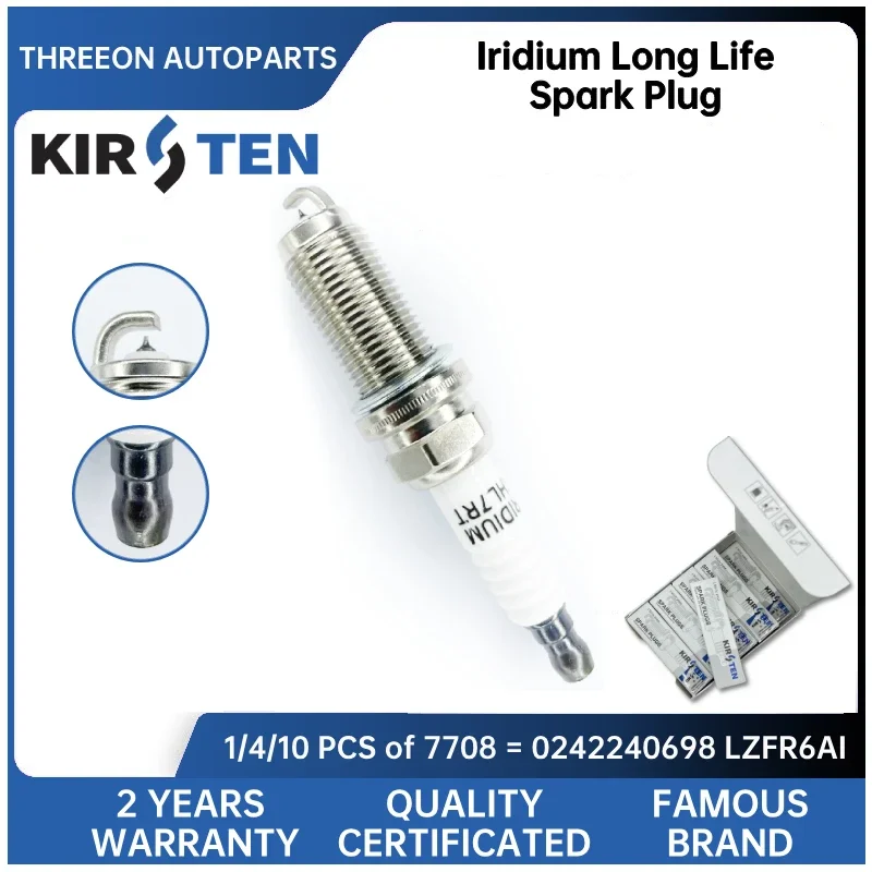 

KIRSTEN Iridium Spark Plug for MINI COOPER CLUBMAN COUNTRYMAN PACEMAN 1.4 1.6 2006-2015 R55-60 ZR6SPP302 12120034098 12120035531