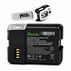 3.7V 2350mah Li-Ion Replacement Battery Compatible With Petzl Swift RL Headlamps USB Rechargeable Battery Cell from Japan