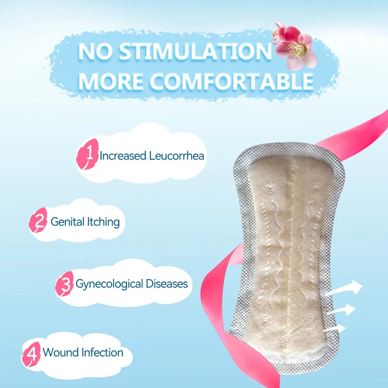 200 Pcs/ 20 Packs Chinese Herbal Medicine Yoni Hygienic Pad Sanitary Napkin Menstrual Daily Panties Towels Cotton Panty Liner