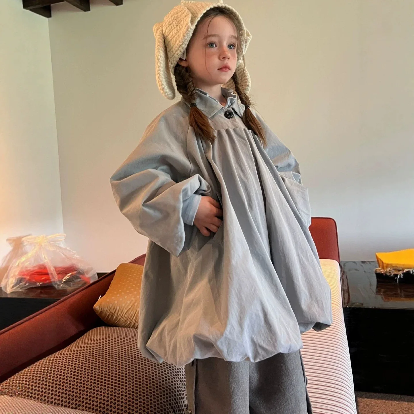 Girls' Fashionable Casual Coat 2026 Autumn New Versatile Korean Coat Children's Fashionable and Stylish Short Windbreaker