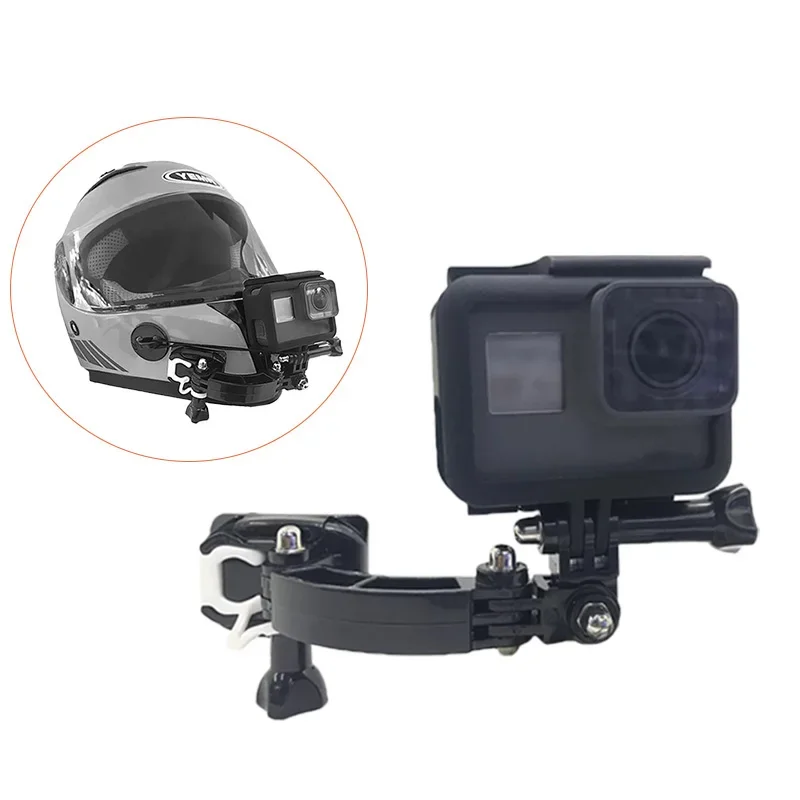 Capacete Mount for GoPro Action Camera, Riding Belt, Cabeça monopé, Base ajustável, Acessório da motocicleta