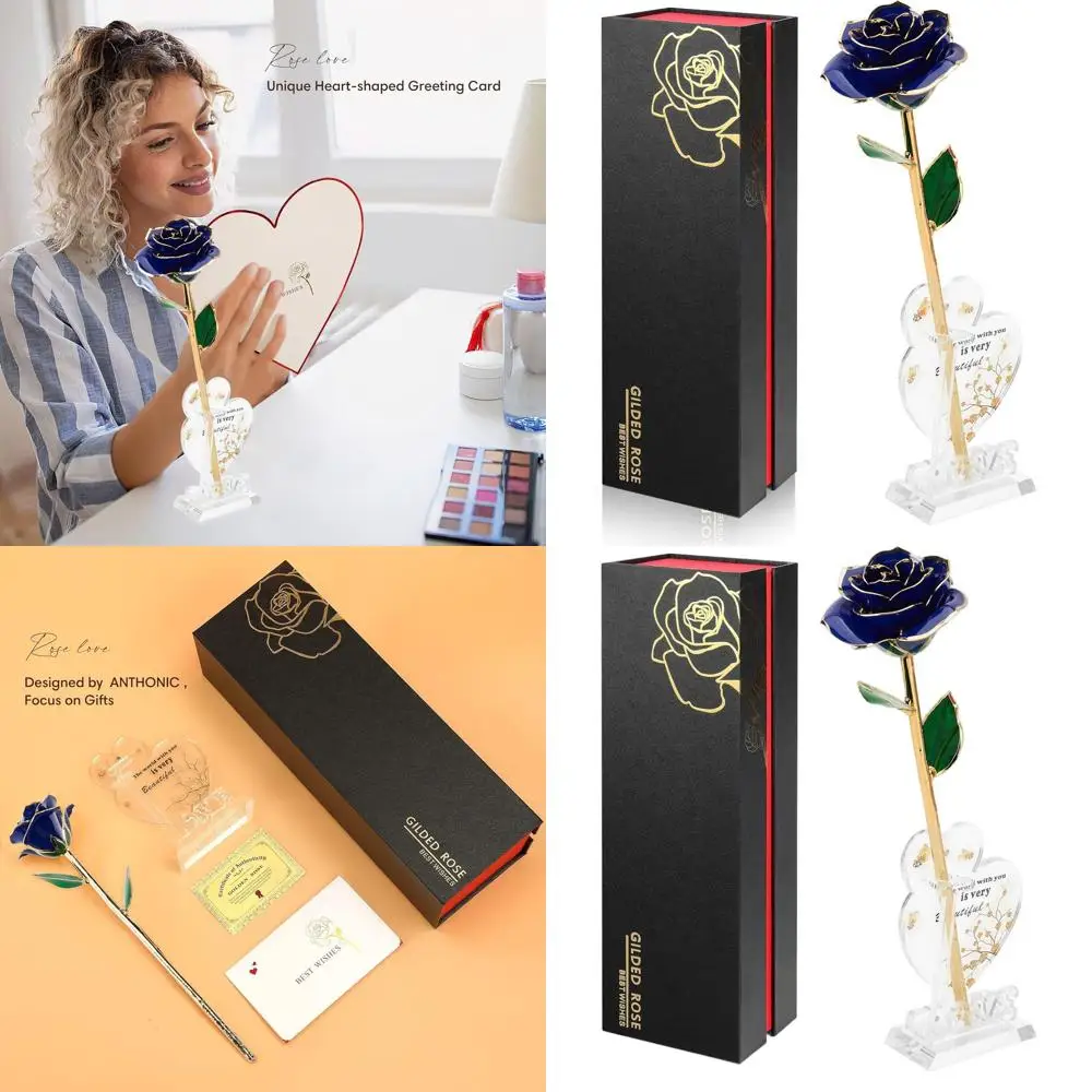 

Позолоченная роза «Бесконечность» — долговечный декор для подарков на дни рождения, День святого Валентина, День матери