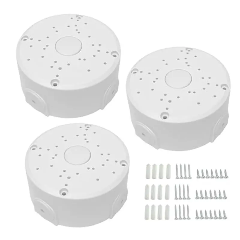 【CYBER MONDAY】Security Camera Mount Bracket Junction Box Universal 3-Pack Outdoor Waterproof Wall Ceiling Installation Support
