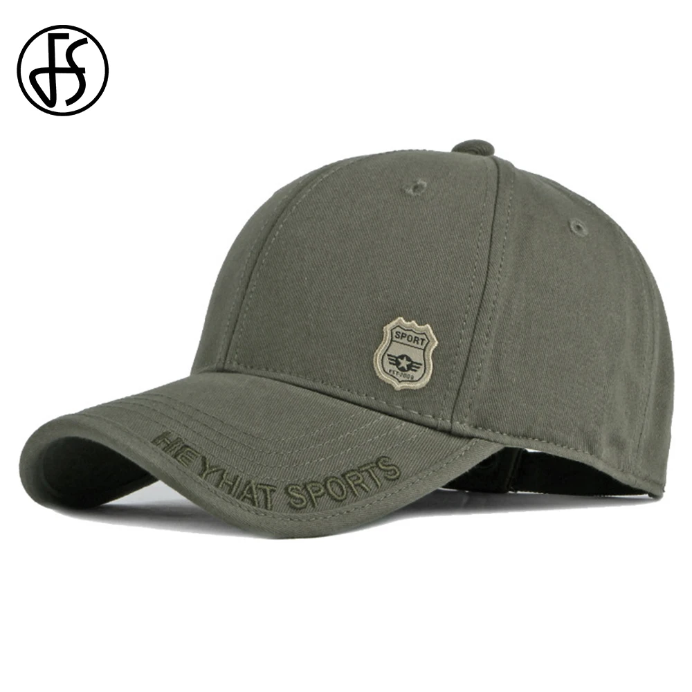 FS Army Green Baseball Caps For Men Mature Vintage Women Cap High Quality Cotton Trucker Hat Winter Outdoor Sports Golf Hats