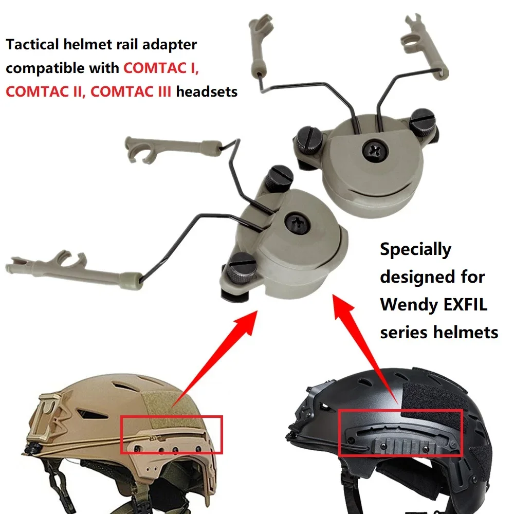 Tactical Headset COMTAC Series Headphone Stand for Wendy EXFIL Tactical Helmet Rail and COMTAC I II III Airsoft Hunting Headset