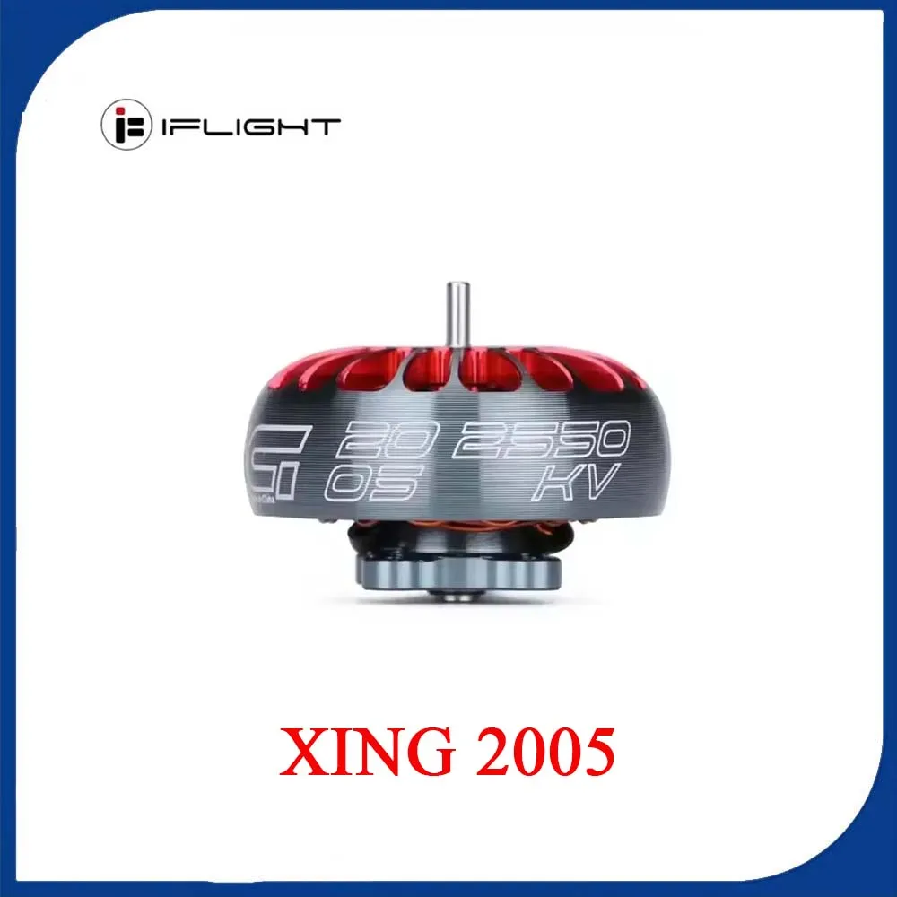 

iFlight XING 2005 FPV Motor 1900KV/2550KV 4-6S with 1.5mm Outer Diameter Titanium Alloy Shaft for Drone Racing