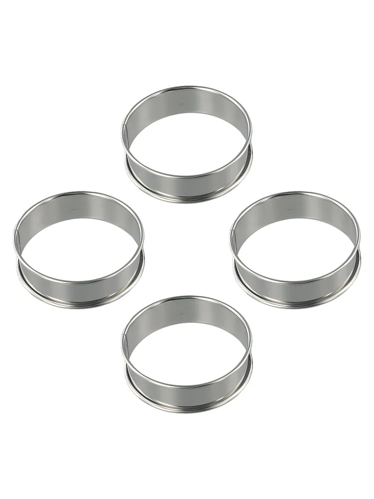 Mousse Ring Muffin Rings For Families DIY Creative Round Muffin Rings Outer Diameter 8.5cm Stainless Steel 100% Brand New