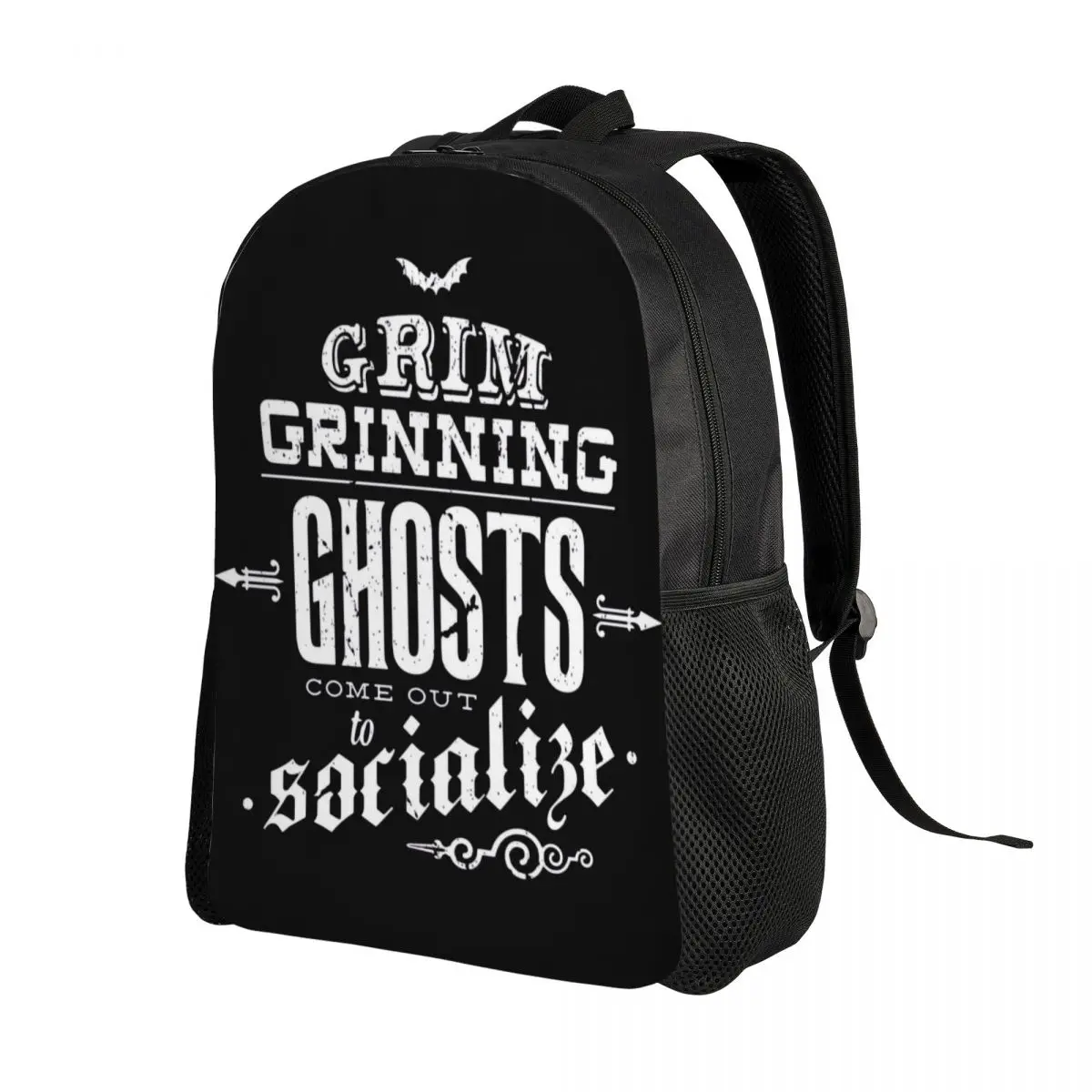 Custom Haunted Mansion Grim Grinning Ghosts Travel Backpack Men Women School Laptop Bookbag College Student Daypack Bags