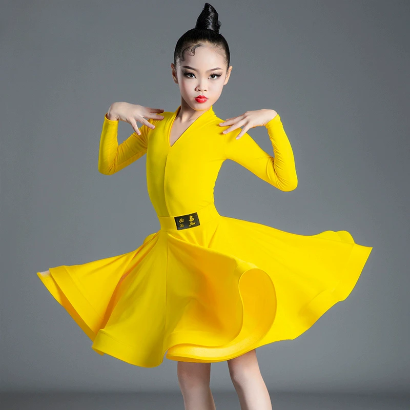 Леопардовые платья для латинских танцев из спандекса для девочек, танцевальное платье для бальных танцев, румбы, самбы, ча-ча, танго, детская одежда для латинских танцев, детская одежда