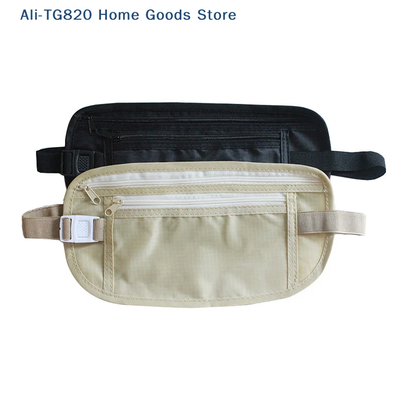

[TG820]1PC Invisible Travel Waist Packs Waist Pouch for Passport Money Belt Bag Hidden Security Wallet Casual Bag For Men Women