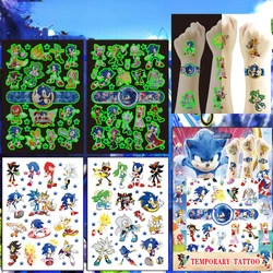 Gift Box Set Sonic Luminous Tattoo Sticker Children Arm Face Glowing Tattoo Children Body Tattoo Rubble Sticker