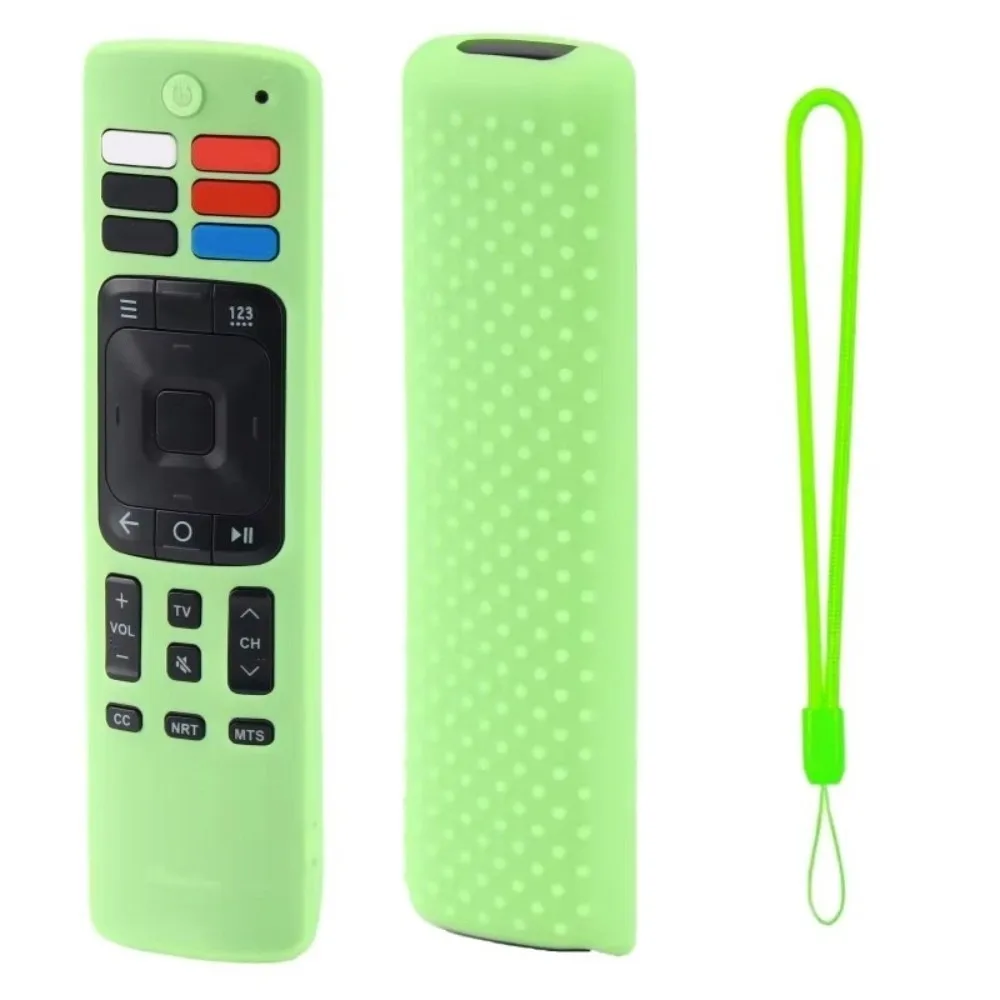 Silicone Remote Case Cover with Lanyard Shockproof Protective Case Soft for Hisense ERF3A69 ERF3R69 ERF3I69 ERF3S69 ERF3N69