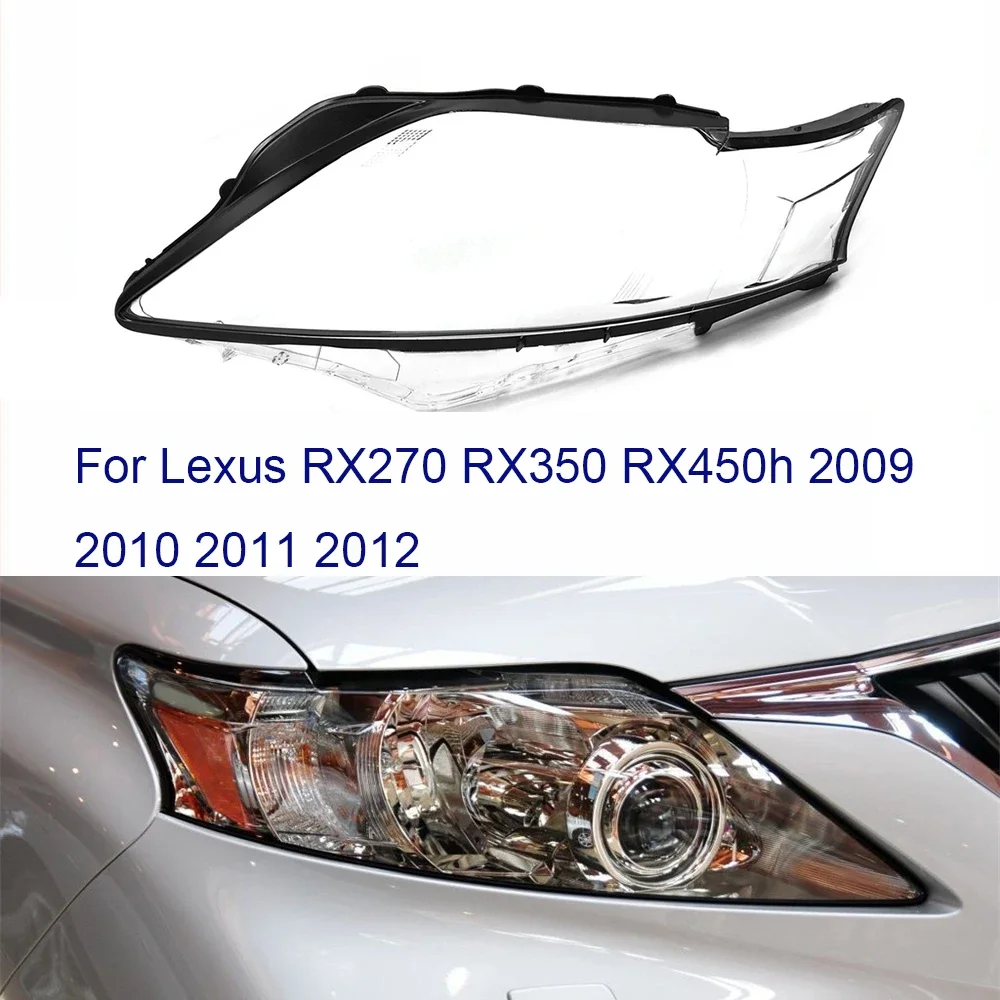 

HTTCY For Lexus RX270 RX350 RX450 2009 2010 2011 Car Headlight cover Headlamp Lens Auto Shell Cover